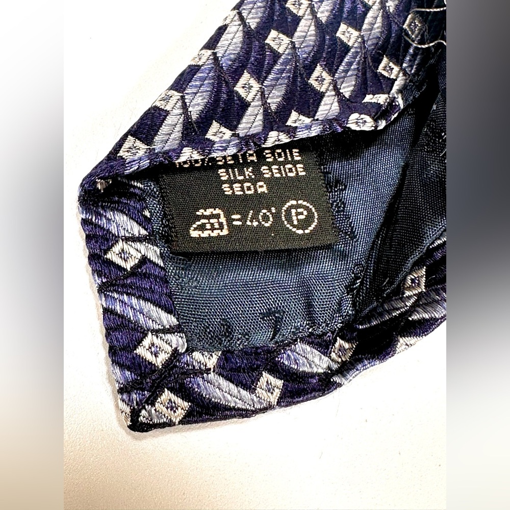 Ermenegildo Zegna Geometric Print Elegant Men's Tie 100% silk - Picture 5 of 5